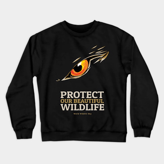 Protect Our Beautiful Wildlife Crewneck Sweatshirt by KewaleeTee